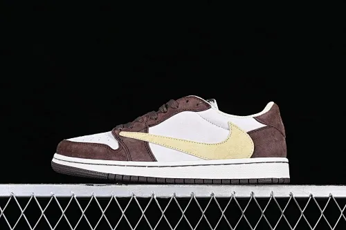 All Categories Air Jordan Jordan Series Basketball Shoes Air Jordan 1 Low Travis Scott x Air Jordan 1 Low OG AJ1 Joe 1 Reversed Overhook Joint Style Casual Sports Basketball Shoes DM7866-810